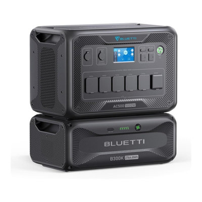 BLUETTI Power Station AC500 & B300K Expansion Battery 2764.8Wh LiFePO4 Battery Backup 5000W Solar Generator