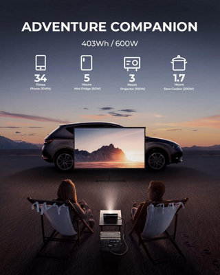 BLUETTI Power Station AC60 and B80 External Battery 1209Wh LiFePO4 For Camping