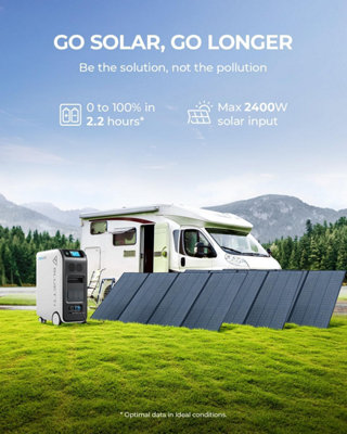 BLUETTI  Power Station EP500Pro 5100Wh LiFePO4 Battery Backup 3000W UPS Solar Generator for Home Use with Trolley - 8
