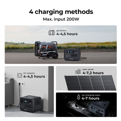 BLUETTI PS54 Portable Power Station 700W 537Wh LiFePO4 Battery Solar Generator for Road Trip Home Use Vanlife Off-grid Camping - 4