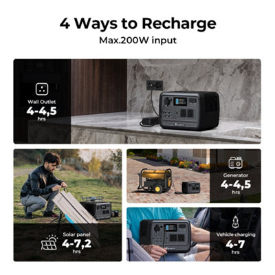 BLUETTI PS54 Portable Power Station 700W 537Wh LiFePO4 Battery Solar Generator for Road Trip Home - 3