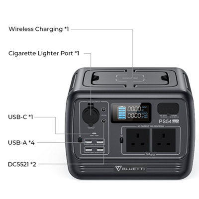 BLUETTI PS54 Portable Power Station 700W 537Wh LiFePO4 Battery Solar Generator for Road Trip Home - 8