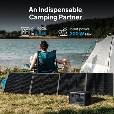 BLUETTI PS54 Solar Generator  with PV120S Solar Panel 700W 537Wh LiFePO4 Battery Solar Generator for Road Trip Vanlife - 8