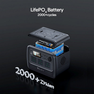 BLUETTI PS72 1000W Solar Generator with PV200 Solar Panel Included 716Wh LiFePO4 Battery Off-Grid Solar Generator - 4