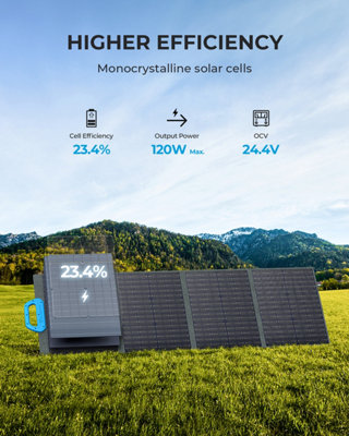 BLUETTI PV120 Black 120W Solar Panel - 9