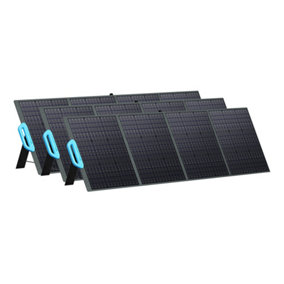 BLUETTI PV200 3 pieces 200W Solar Panels for Portable Power Station,Foldable Solar Charger with Adjustable Kickstands for Camping