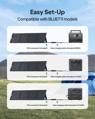 BLUETTI PV200 Black 200W Solar Panel - 6