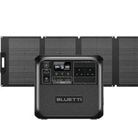 BLUETTI Solar Generator AC180 with PV120S Solar Panel Included 1152Wh LiFePO4 Battery Backup 1800W Off-grid Solar Generator