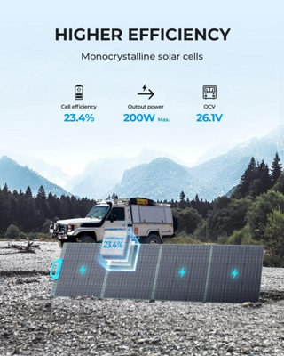 BLUETTI Solar Generator AC200MAX with 3 PV200 Solar Panel Included 2048Wh LiFePO4 Battery Backup 2200W Solar Generator - 8