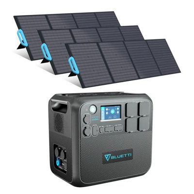 BLUETTI Solar Generator AC200MAX with 3 PV200 Solar Panel Included ...