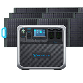 BLUETTI Solar Generator AC200P 2000Wh With 3 PV200 200W Solar Panel, 2000W Portable Solar Generator Lifepo4 Power Generator Kit