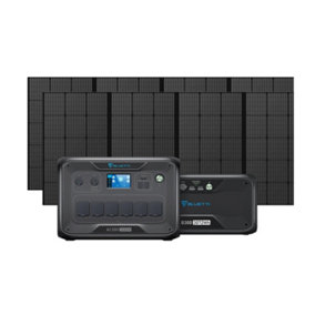 BLUETTI Solar Generator AC300 & B300 Extra Battery with 2 PV350 Solar Panels Included 3072Wh Power Station 3000W LiFePO4 Battery