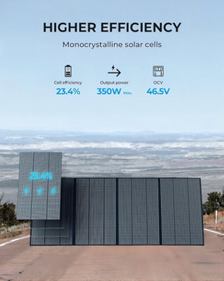 BLUETTI Solar Generator AC300 & B300 Extra Battery with 2 PV350 Solar Panels Included 3072Wh Power Station 3000W LiFePO4 Battery - 7