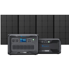 BLUETTI Solar Generator AC300&B300 Extra Battery with  PV350 Solar Panel Included 3072Wh Power Station 3000W LiFePO4 Battery