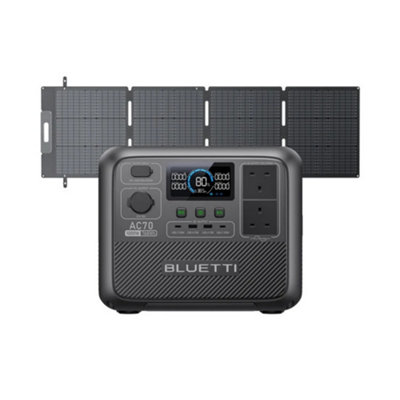 BLUETTI Solar Generator AC70 with PV200 Solar Panel 768Wh 1000WSolar Generator LiFePO4 Backup Power for Camping Travel
