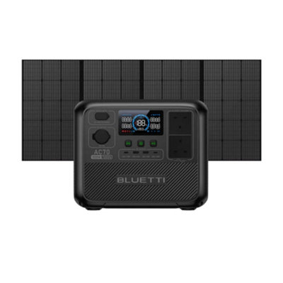 BLUETTI Solar Generator AC70 with PV350 Solar Panel 768Wh 1000W Solar Generator LiFePO4 Backup Power for Camping