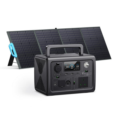 BLUETTI Solar Generator EB3A with PV200 Solar Panel Included 268Wh Portable Power Station 600W LiFePO4 Battery Backup for Camping