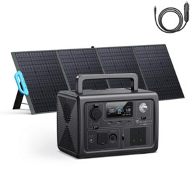 BLUETTI Solar Generator EB3A with PV200 Solar Panel Included 268Wh Portable Power Station 600W LiFePO4 Battery Backup for Camping