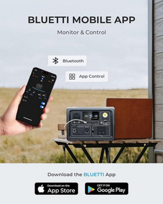 BLUETTI Solar Generator EB3A with PV200 Solar Panel Included 268Wh Portable Power Station 600W LiFePO4 Battery Backup for Camping - 5