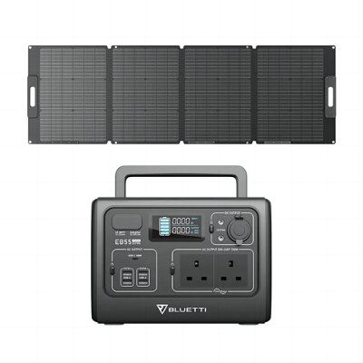 BLUETTI Solar Generator EB55 with PV120S 120W Solar Panels Included