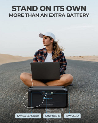BLUETTI Solar Power Station AC300 & B300 Expansion Battery 3072Wh LiFePO4 Battery Backup 3000W Solar Generator with Trolley - 7