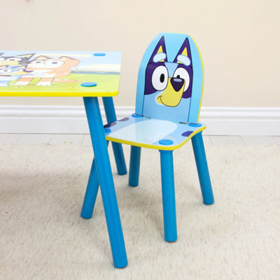 Bluey Kids Table & Chairs Set - 3 Piece Folding Activity Set With 2 Chairs
