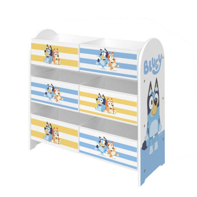 Bluey Toy Storage Unit, 6-Box Organizer for Bedroom, Easy Assembly and ...