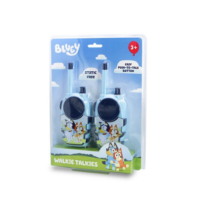 Bluey Walkie Talkie Set – Comunicación Hasta 150 M, Botón Pulsar Para Hablar, Ideal Para Aventuras Infantiles En Interior Y Exterior
