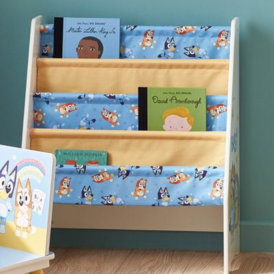 Bluey Wooden Book Storage Rack - Easy to Assemble Kids' Bookshelf ...