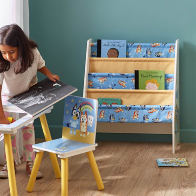 Bluey Wooden Book Storage Rack - Easy to Assemble Kids' Bookshelf ...
