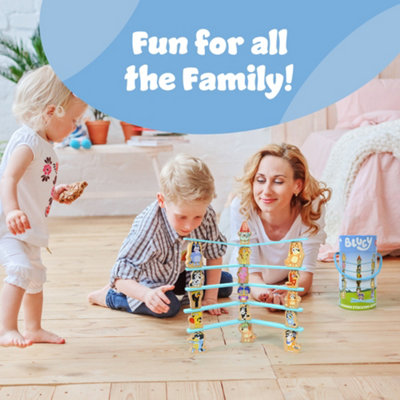 Bluey Wooden Stacking Game for Kids, Balancing Toy with 16 Characters ...