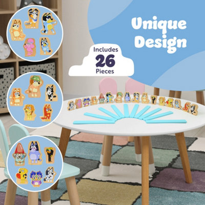 Bluey Wooden Stacking Game for Kids, Balancing Toy with 16 Characters ...