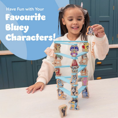 Bluey Wooden Stacking Game for Kids, Balancing Toy with 16 Characters ...