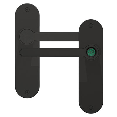 Blusafe Fingerprint Internal Door Lock, Biometric Smart Door Handle, 50 Fingerprints (Long, Black)