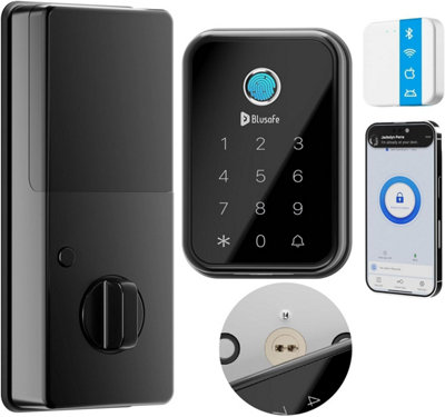 Blusafe Keyless Finger Print Smart Door Lock, Touch Keypad, Pin Code ...