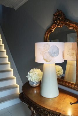 Blush lamp shade discount