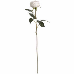 Blush Garden Rose Artificial Flower - Fabric/Plastic - L9 x W9 x H64 cm - Pink