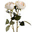 Blush Garden Rose Artificial Flower - Fabric/Plastic - L9 x W9 x H64 cm - Pink