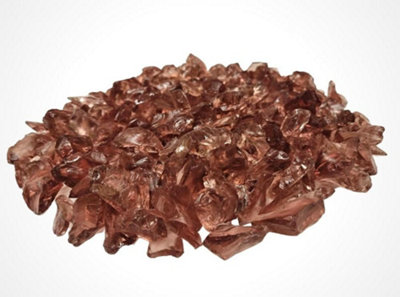 Blush Gold Tumbled Glass Chippings 10-20mm - 40 Poly Bags (1000kg)
