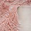 Blush Pink Faux Fur Sheepskin Pelt Deep Pile Mat 60x100cm