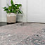 Blush Pink Grey Traditional Patchwork Living Room Rug 120x170cm