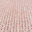 Blush Pink Luxurious Wool Textured Plait Living Area Rug 190x280cm