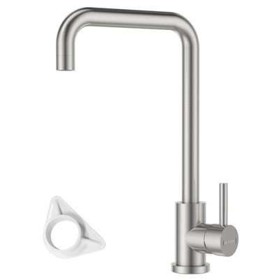 BLYLUND Stainless Steel Kitchen Mixer Tap with Rectangle L-Shaped Faucet