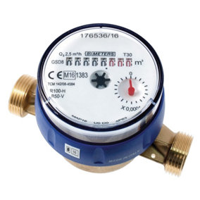 Bmeters 3/4 Inch DN20 Cold Water Meter High Quality Single Jet Flow Counter Check