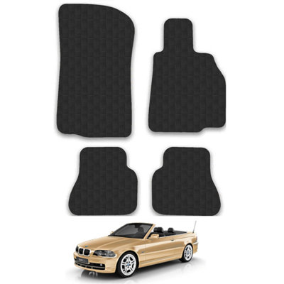 BMW 3 Series 2000-2007 E46 Cabriolet Rubber Tailored Fit Heavy-Duty 4pcs Set