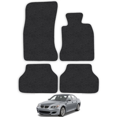 BMW 5 Series 2003-2010 Manual Car Floor Mats Carpet Tailored Fit Anti-Slip 4pcs