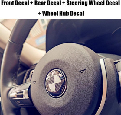 thumbnail image 2 of MDecals Glitter Emblem Overlay Sticker Decal For BMW – Hood, Trunk, Steering Wheel & Rims 2 of 5