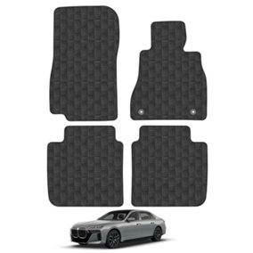 BMW i7 2022-Onwards Car Floor Mats Rubber Tailored Fit Set Heavy-Duty 4 Pieces