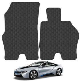 BMW i8 2014-Onwards Car Floor Mats Rubber Tailored Fit Heavy-Duty 2 Pieces