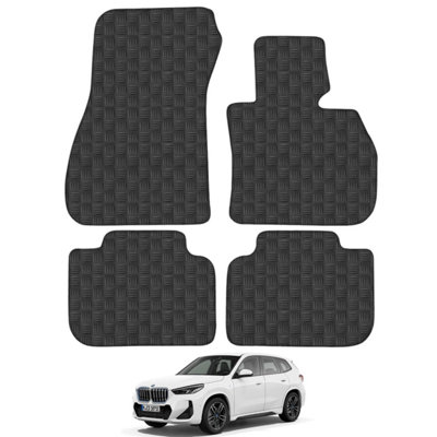 BMW iX1 2021-Onwards Car Floor Mats Rubber Tailored Fit Set Heavy-Duty 4 Pieces